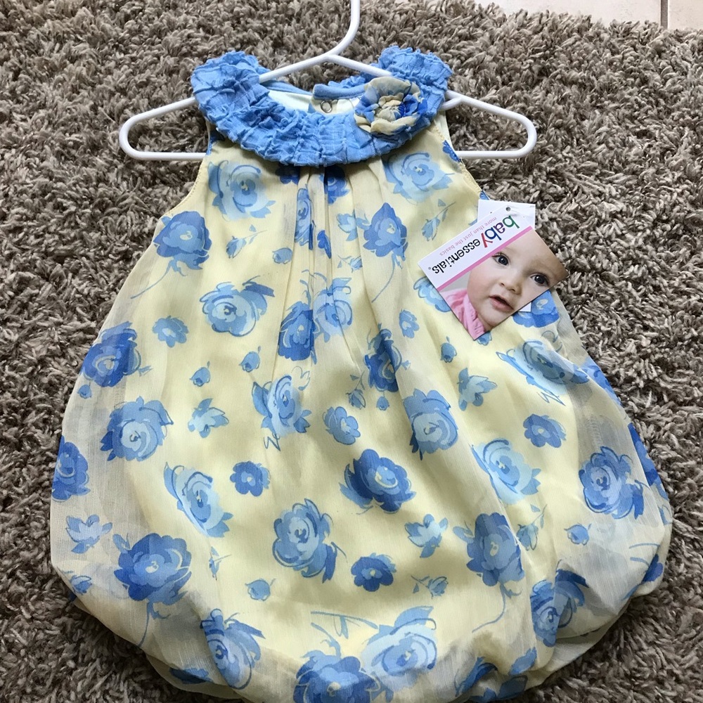 Blue floral dress